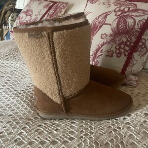Minnetonka Sherpa and Suede Booties